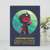 BUITENAARDSE ,UNIVERSUM, RAKETSCHIP, PLANEET EN AS FEESTDAGENKAART (Staand voorkant)