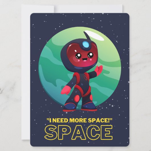 BUITENAARDSE ,UNIVERSUM, RAKETSCHIP, PLANEET EN AS FEESTDAGENKAART (Voorkant)