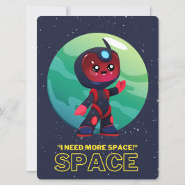 BUITENAARDSE ,UNIVERSUM, RAKETSCHIP, PLANEET EN AS FEESTDAGENKAART