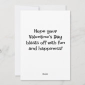 Buitenaardse Valentijnsdag voor kinderen Feestdagenkaart (Achterkant)