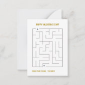 Buitenaardse Valentijnskaart voor de klas Notitiekaartje (Achterkant)