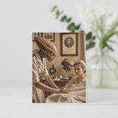 buitenaardse verpleegster briefkaart (Staand voorkant)