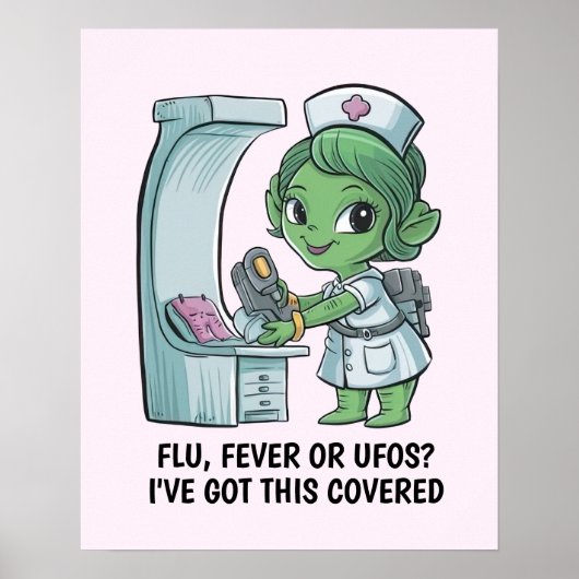 buitenaardse verpleegster poster (Voorkant)