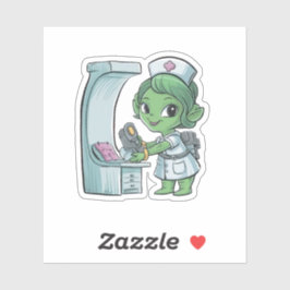 buitenaardse verpleegster sticker