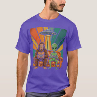 Buitenaardse videogames UFO Sasquatch-gamingcadeau T-shirt