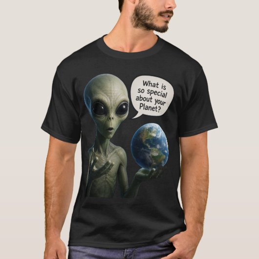 Buitenaardse Vraag T-shirt (Voorkant)