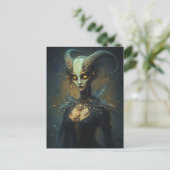 Buitenaardse Vrouw Briefkaart (Staand voorkant)