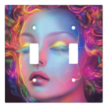 Buitenaardse vrouw met kosmisch haar