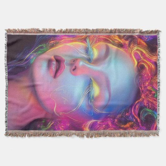 Buitenaardse vrouw met kosmisch haar deken (Voorkant)