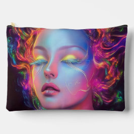 Buitenaardse vrouw met kosmisch haar etui