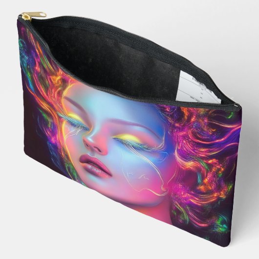 Buitenaardse vrouw met kosmisch haar etui (Open)