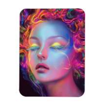 Buitenaardse vrouw met kosmisch haar