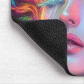 Buitenaardse vrouw met kosmisch haar muismat (Hoek)