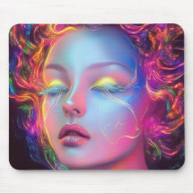 Buitenaardse vrouw met kosmisch haar