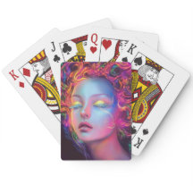 Buitenaardse vrouw met kosmisch haar