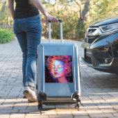 Buitenaardse vrouw met kosmisch haar sticker (Koffer Insitu)