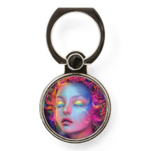 Buitenaardse vrouw met kosmisch haar