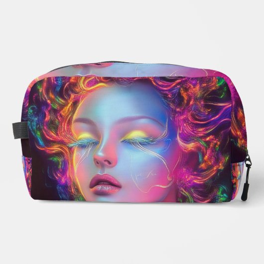 Buitenaardse vrouw met kosmisch haar toilettasje (Voorkant)