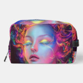 Buitenaardse vrouw met kosmisch haar toilettasje (Achterkant)