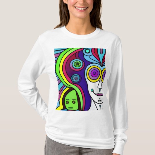 buitenaardse vrouw sicodelico t-shirt (Voorkant)