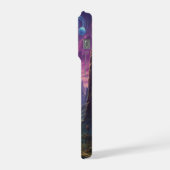 Buitenaardse werelden met neon futuristische hemel iPhone hoesje (Linkerkant)