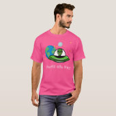 Buitenaardse wezens bezoeken Earth Space Sci-Fi Sh T-shirt (Voorkant volledig)