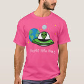 Buitenaardse wezens bezoeken Earth Space Sci-Fi Sh T-shirt (Voorkant)