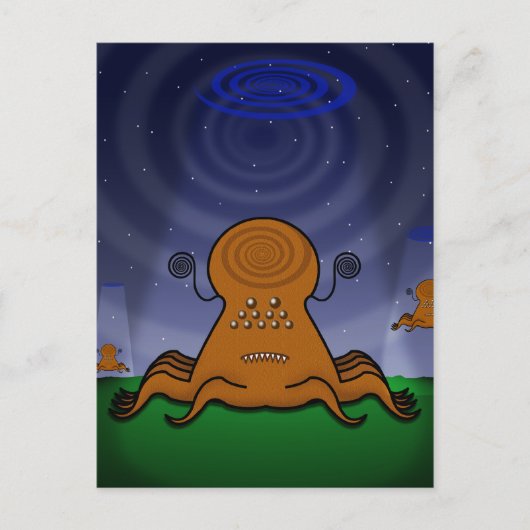 BUITENAARDSE WEZENS! Briefkaart (Voorkant)