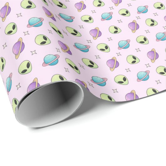 Buitenaardse wezens cadeaupapier (Rol Hoek)