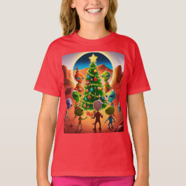Buitenaardse wezens die de feestdagen vieren t-shirt