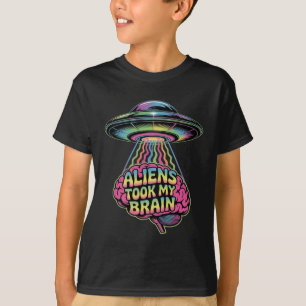 Buitenaardse Wezens Hebben Mijn Brein Neon Psychod T-shirt