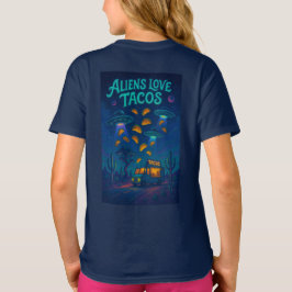 Buitenaardse wezens houden van taco's t-shirt