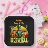 Buitenaardse wezens in het Roswell Nation Park Papieren Bordje (Feest)