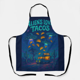 Buitenaardse wezens Liefhebben Tacos Schort