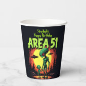 Buitenaardse wezens verschijnen in de buurt van Ar Papieren Bekers (Achterkant)