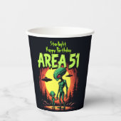 Buitenaardse wezens verschijnen in de buurt van Ar Papieren Bekers (Voorkant)