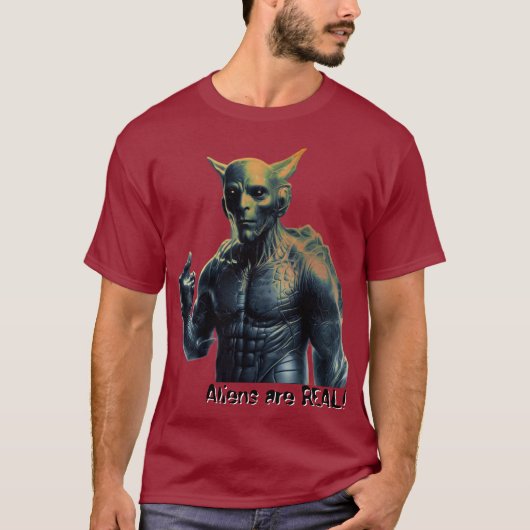Buitenaardse wezens zijn ECHT! T-shirt (Voorkant)