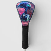 Buitenaardse Wijsheid Psychedelische Scifi Kunst Golfheadcover (Voorkant)