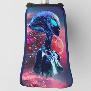 Buitenaardse Wijsheid Psychedelische Scifi Kunst Golfheadcover