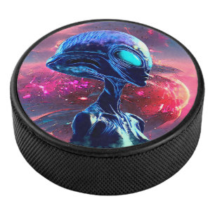 Buitenaardse Wijsheid Psychedelische Scifi Kunst Hockey Puck