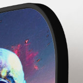Buitenaardse Wijsheid Psychedelische Scifi Kunst Pickleball Paddle (Links Detail)
