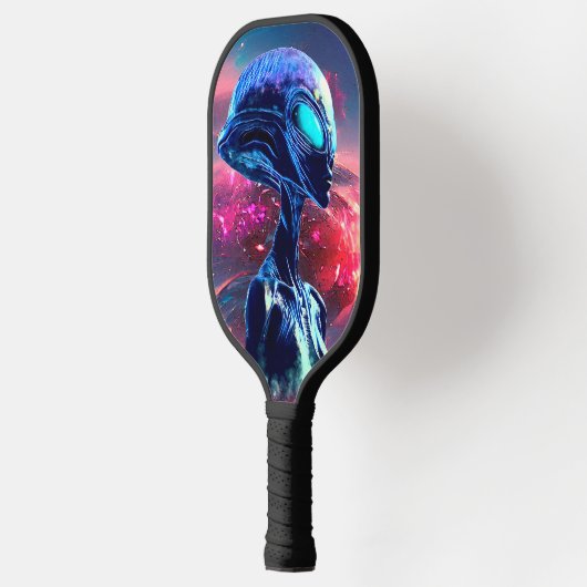 Buitenaardse Wijsheid Psychedelische Scifi Kunst Pickleball Paddle (Links)
