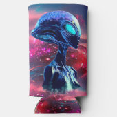 Buitenaardse Wijsheid Psychedelische Scifi Kunst Seltzer Blikjeskoeler (Achterkant)