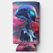 Buitenaardse Wijsheid Psychedelische Scifi Kunst Seltzer Blikjeskoeler (Voorkant)