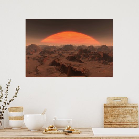 buitenaardse zonsondergang nr . 2 poster (Keuken)