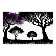 Buitenaardse zwart-wit met surrealistische Paarse