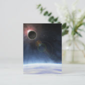 Buitenatmosfeer van de planeet aarde briefkaart (Staand voorkant)