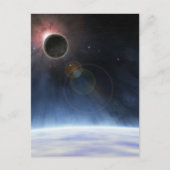 Buitenatmosfeer van de planeet aarde briefkaart (Voorkant)