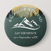 Buitenavontuur Berg Bachelor Weekend Ronde Button 4,0 Cm (Voorkant)