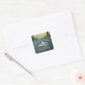 Buitenavontuur Berg Bachelor Weekend Vierkante Sticker (Envelop)